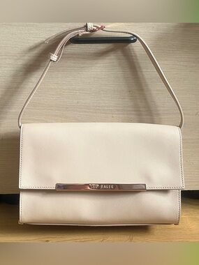 Ted Baker Pale Pink Leather Shoulder Bag with Rose Gold Bar